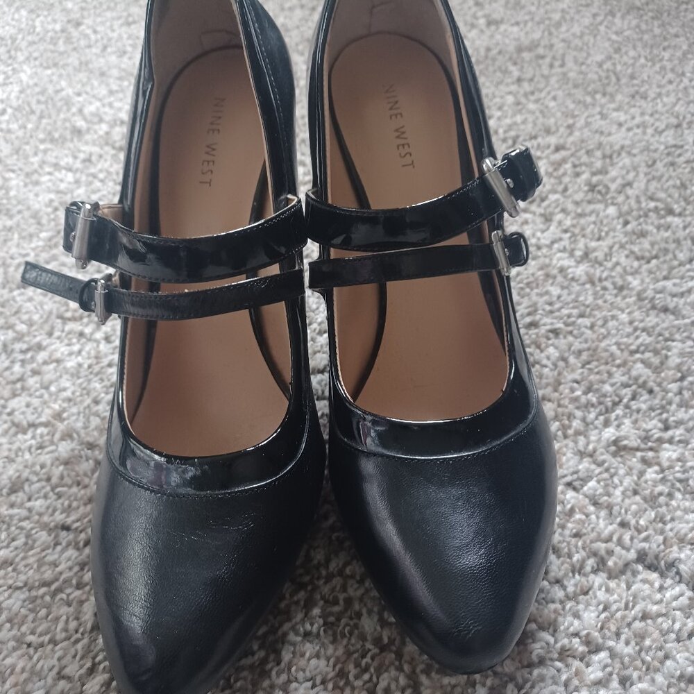 Nine West platform Mary Jane's